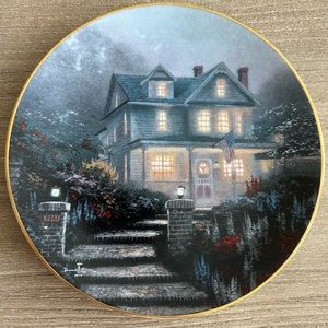 Collectors plate Thomas Kinkade “A Warm Welcome Home”